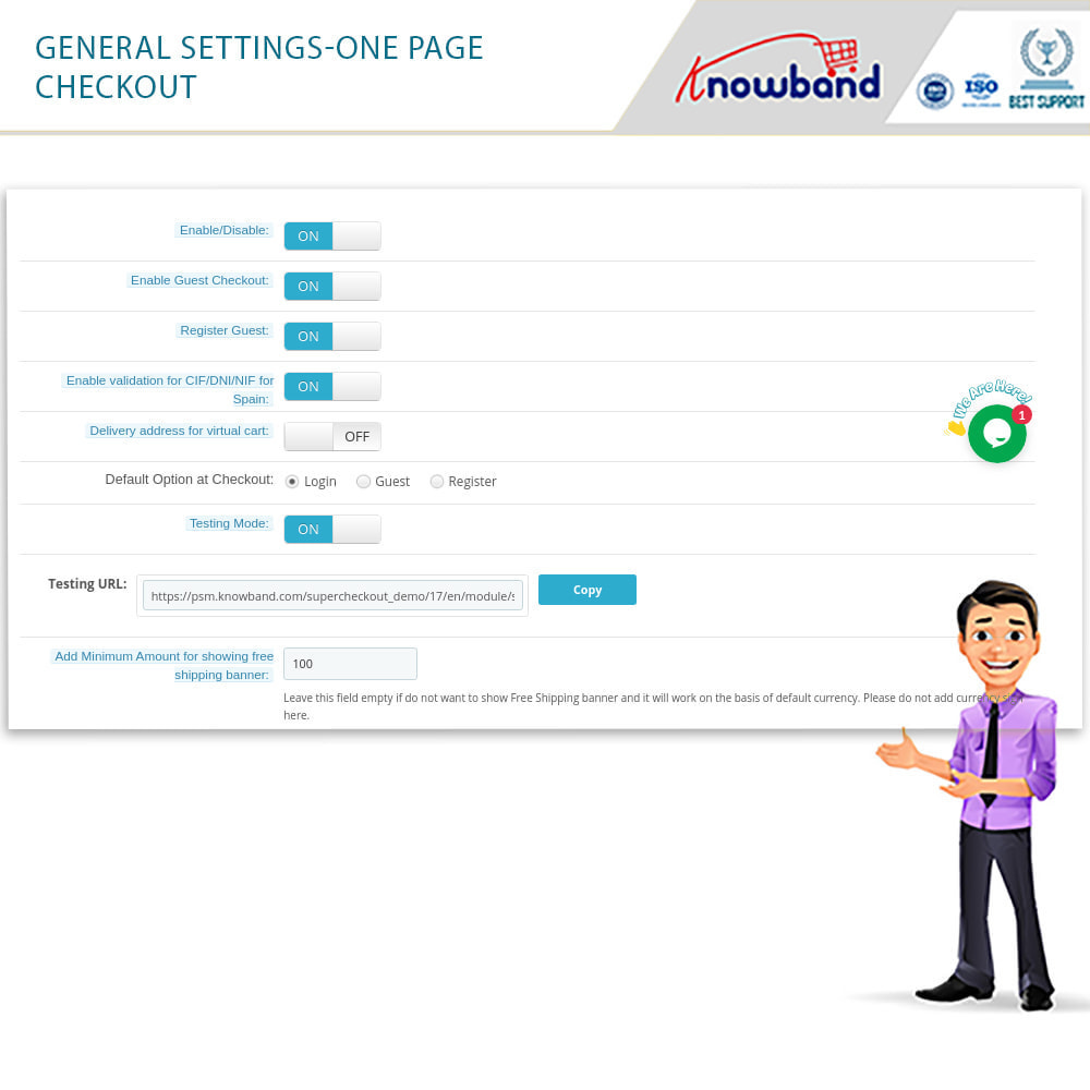 Module One Page Checkout, Social Login & Mailchimp
