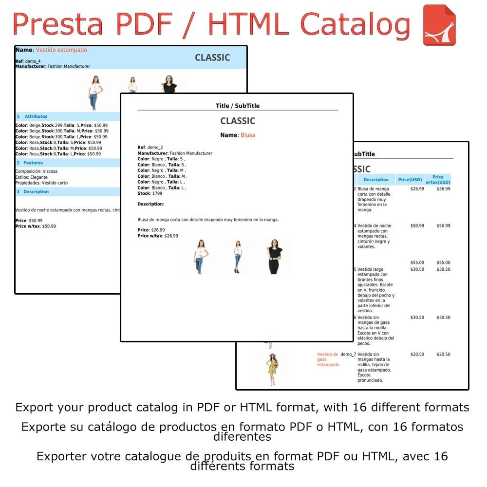 Module RSI PDF/HTML catalog evolution