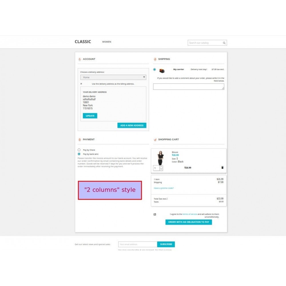 Module Responsive One Step Checkout / One Page Checkout