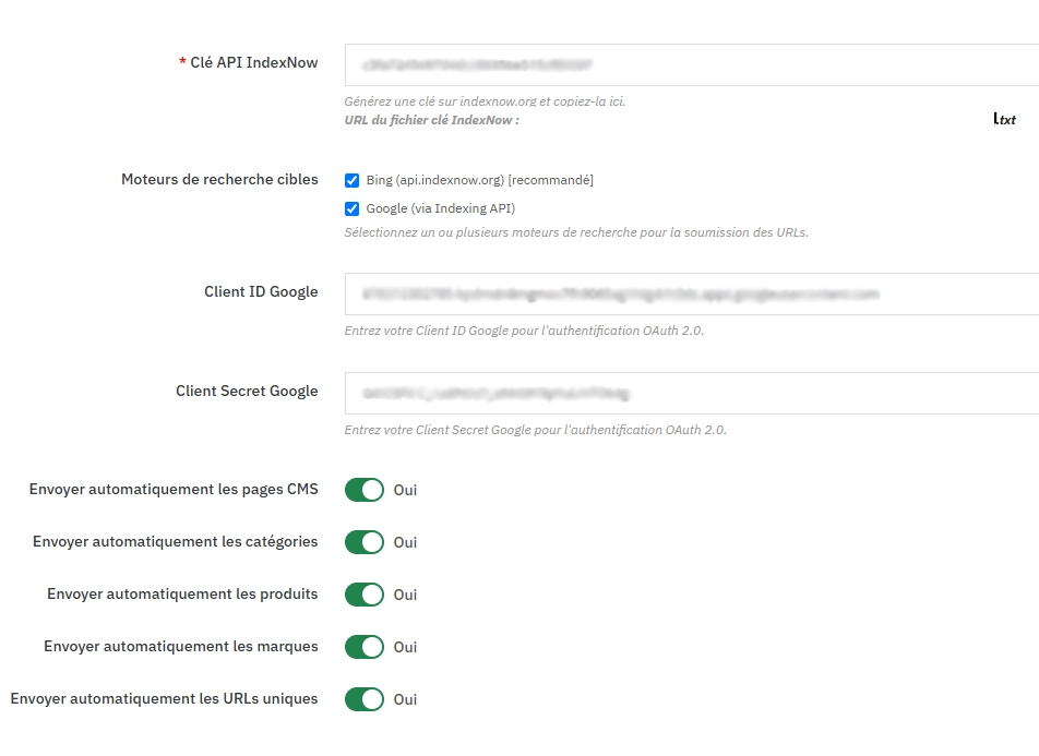 Module Prestashop IndexNow Gratuit - Indexnow Prestashop SEO