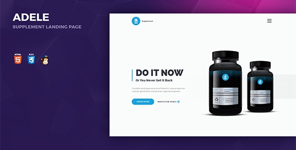 Adele Responsive Supplement HTML Landing Page