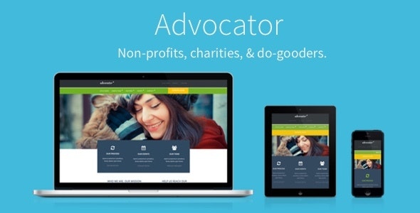 Advocator: Nonprofit &amp; Charity Responsive WordPress Theme