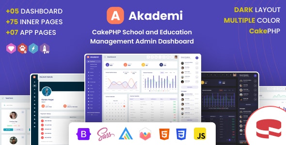 Akademi : CakePHP School and Education Management Admin Dashboard Template