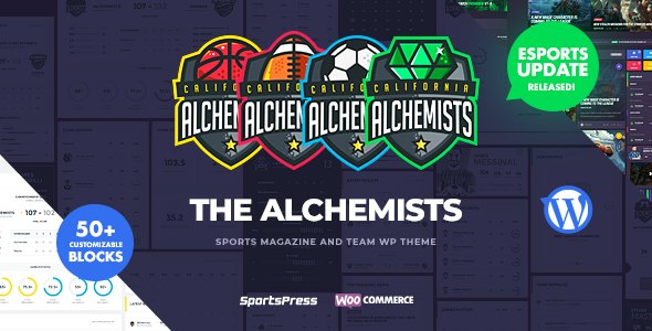 Alchemists - Sports, eSports &amp; Gaming Club and News WordPress Theme