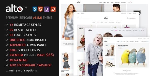 Alto - Premium Multipurpose Responsive Zencart Theme