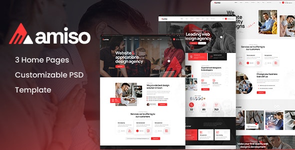Amiso - Web Design Agency PSD Template