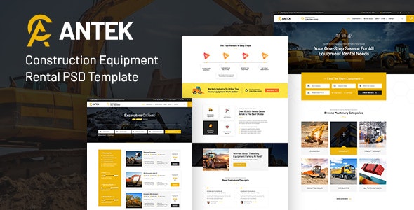 Antek - Construction Equipment Rental PSD