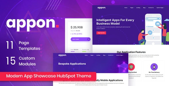 Appon - App SaaS HubSpot Theme