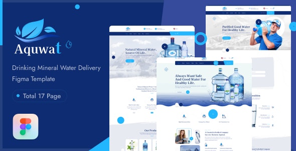 Aquwat - Mineral Water Delivery Figma Template