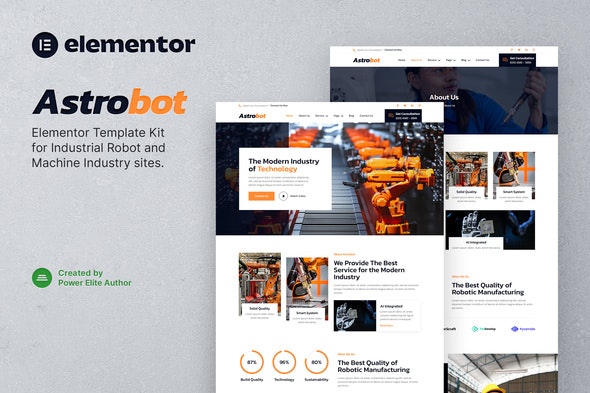 Astrobot – Industrial Robot &amp; Machine Industry Elementor Template Kit
