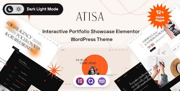 Atisa - Interactive Portfolio Showcase WordPress Theme