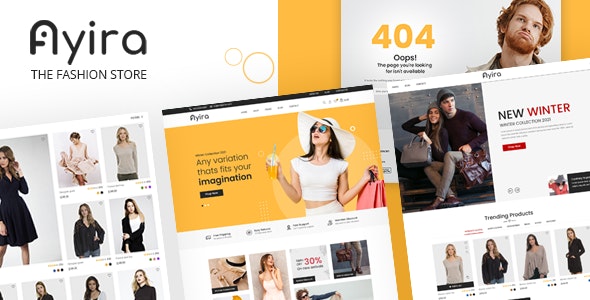 Ayira - The Fashion Store Websites PSD Templates