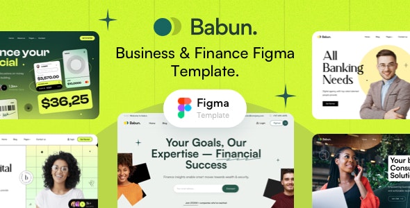 Babun - Business &amp; Finance Figma Template