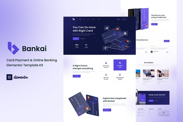 Bankai - Card Payment &amp; Online Banking Elementor Template Kit