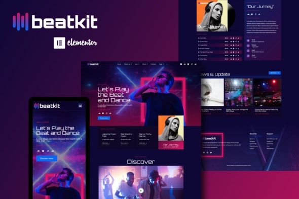 BeatKit - Music Events Elementor Template Kit
