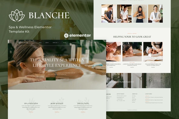 Blanche - Spa &amp; Wellness Elementor Template Kit