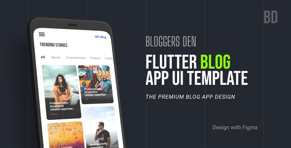 Bloggers Den | Blogging App Figma UI Design