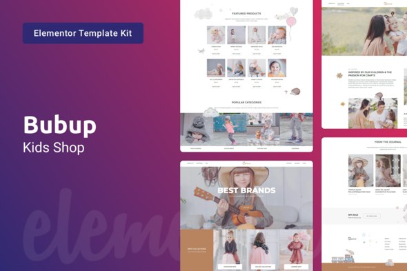 Bubup — Kids Store &amp; Baby Shop Elementor Template Kit