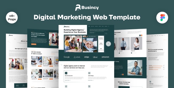 Busincy - Digital Agency Web Figma Template