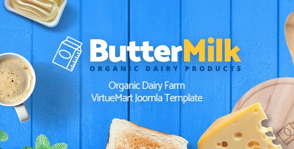 ButterMilk - Organic Dairy Farm VirtueMart Joomla Template