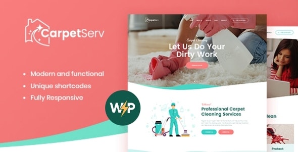CarpetServ | Cleaning Company, Housekeeping &amp; Janitorial Services WordPress Theme