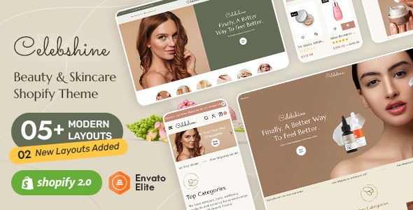 Celebshine - Premium Shopify Theme for Beauty Cosmetics &amp; Skincare