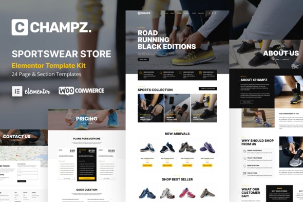 Champz - Sneakers &amp; Sports Apparel Online Store Template Kit