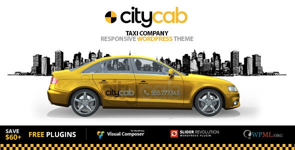 CityCab - Taxi Company  WordPress Theme