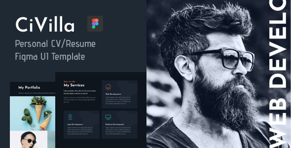 CiVilla - Personal CV_Resume Figma UI Template