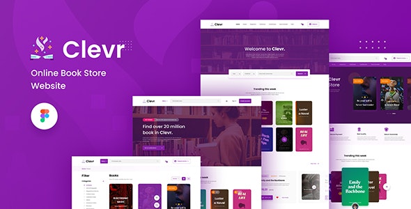 Clevr - Book Store Ecommerce Website Figma Template