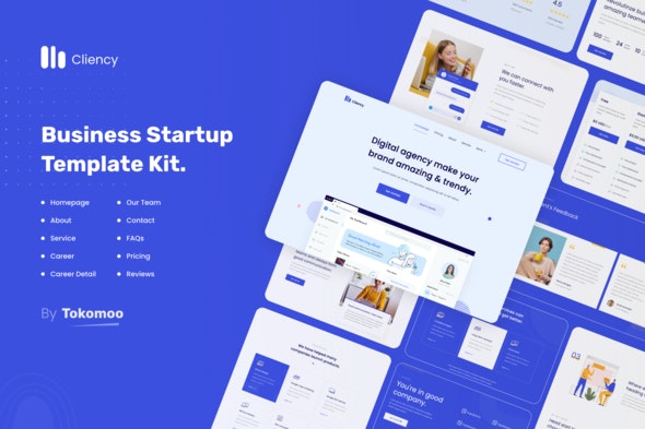 Clientcy | Business &amp; Startup Elementor Template Kit