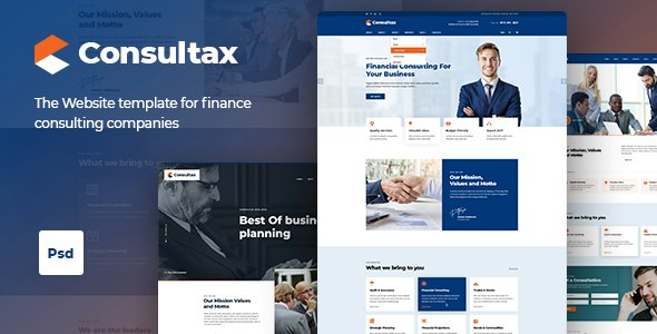 Consultax | Finance Consulting PSD Template