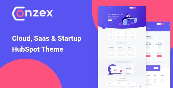 Conzex - Cloud, Saas &amp; Startup HubSpot Theme