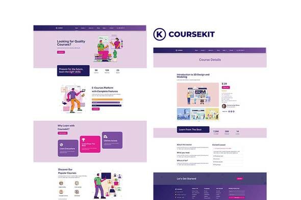 CourseKit - Online e-Learning Elementor Template Kit