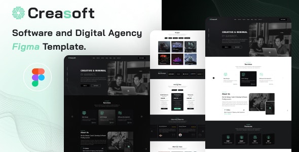 Creasoft - Software and Digital Agency Figma Template