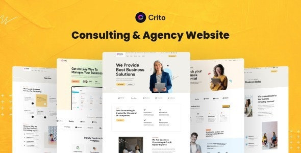 Crito - Consulting &amp; Agency Website Figma Template