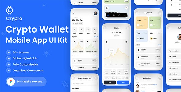 Crypro - Crypto Wallet Mobile App Kit