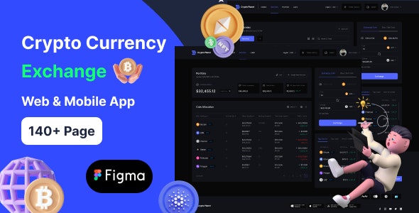Crypto Planet - Crypto Trading Exchange UI Template In Figma
