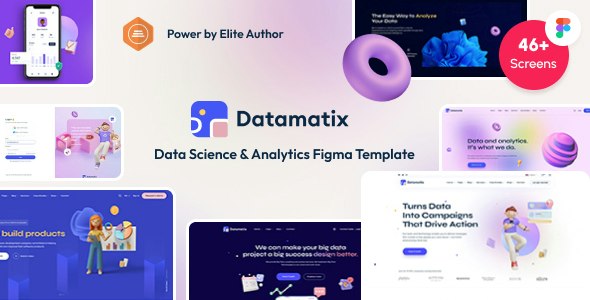 Datamatix - Data Science &amp; Analytics Figma template