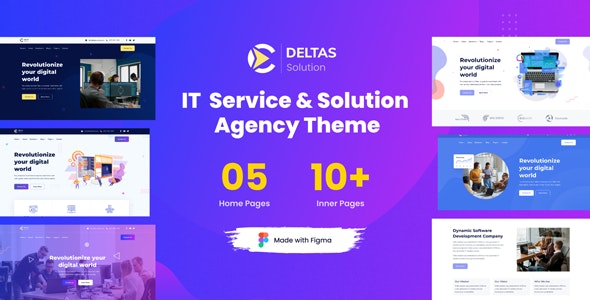 Deltas - Technology &amp; IT Solutions Website Figma Template