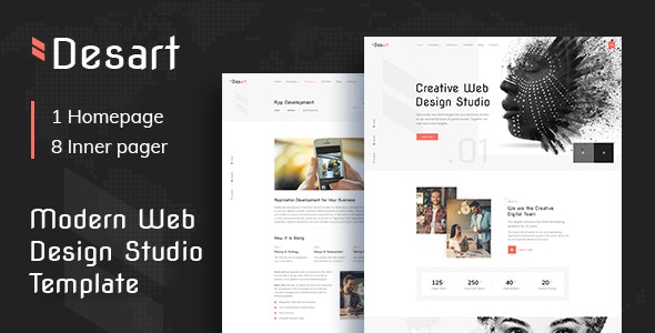 Desart - Creative Web Design Studio Figma UI Template