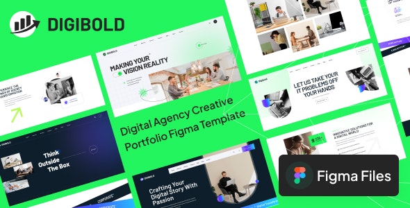 DigiBold - Digital Agency Creative Portfolio Figma Template