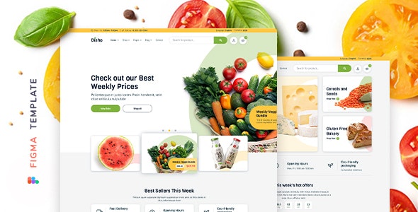 Disho – Grocery Store for Figma