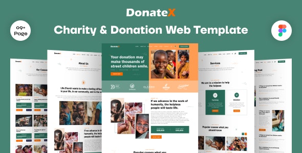 Donatex - Charity &amp; Donation Web Figma Template
