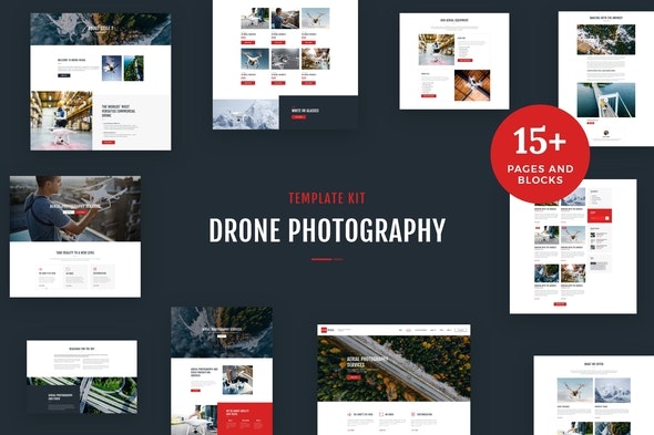 Drone Media - Aerial Photography &amp; Videography Elementor Template Kit