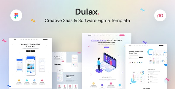 Dulax - Creative Saas &amp; Software Figma Template