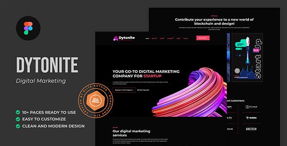Dytonite - Digital Marketing Company Figma Template