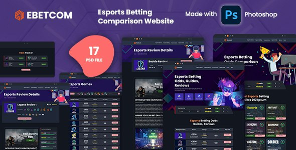 Ebetcom - Esports Betting Comparison Website PSD Template