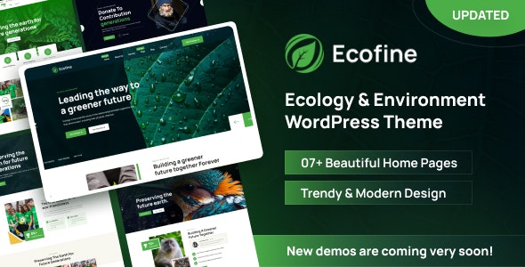Ecofine - Ecology &amp; Environment WordPress Theme