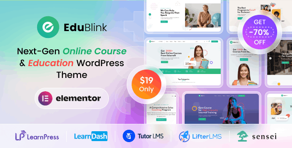 EduBlink - Education &amp; Online Course WordPress Theme